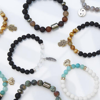 Luxury Lava stone aromatherapy diffuser bracelets. Beautiful Lava rock jewelry that will fire up your accessory collection.