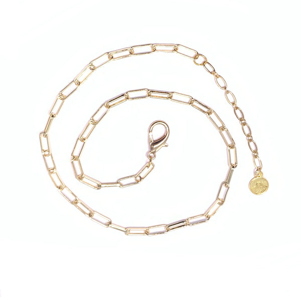 Paperclip Gold Choker Necklace