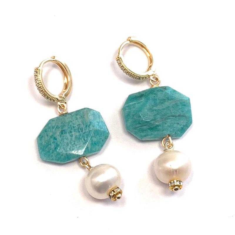 Gemstone & Pearl Earrings