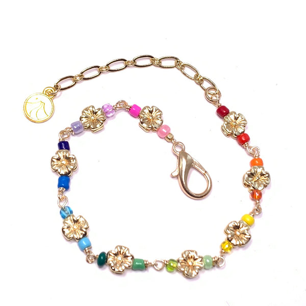 Rainbow Flower Bracelet