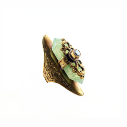 Moss Agate Harlot Ring - MUSE COLLECTION - HotRocksJewels
