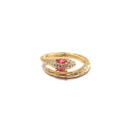 Crystal Snake Ring - GOLD COLLECTION