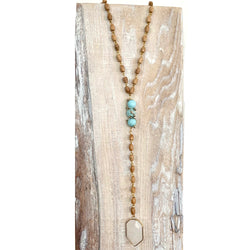 Long Tan Wood Necklace