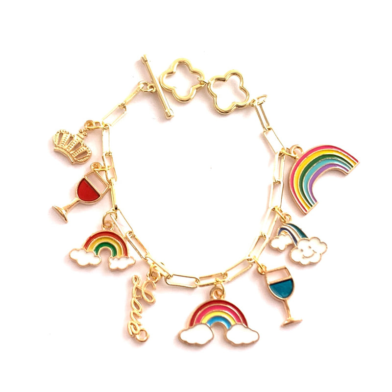 Rainbow Charm Bracelet– HotRocksJewels