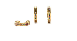 Rainbow Hoop Earrings - GOLD COLLECTION