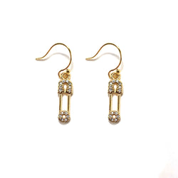 Safety Pin Earrings-      GOLD COLLECTION - HotRocksJewels
