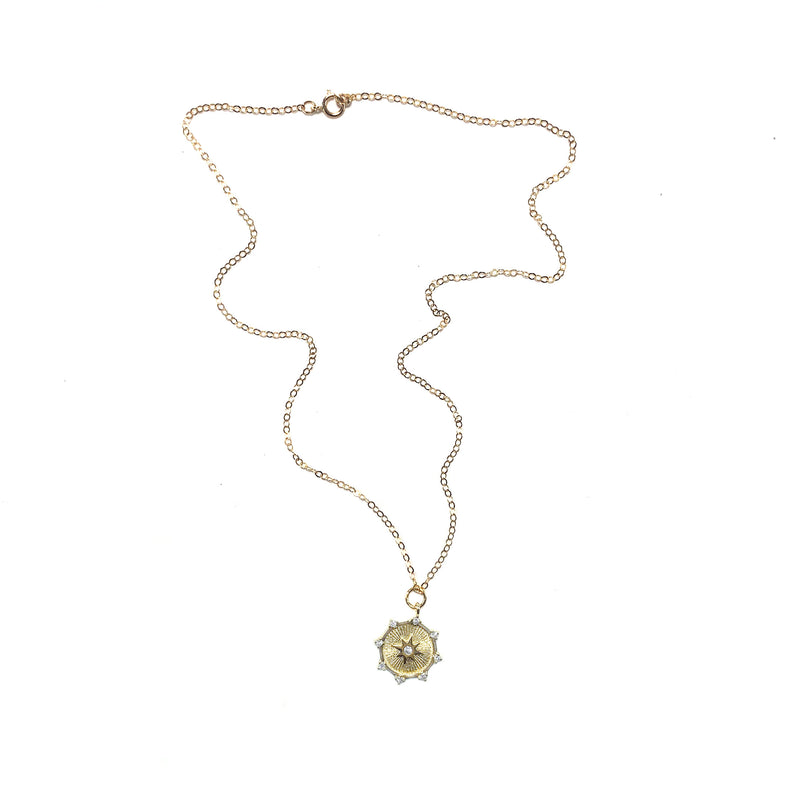 Compass Necklace-    GOLD COLLECTION - HotRocksJewels