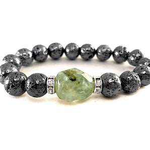 Prehnite Bracelet - LUXE LAVA COLLECTION - HotRocksJewels