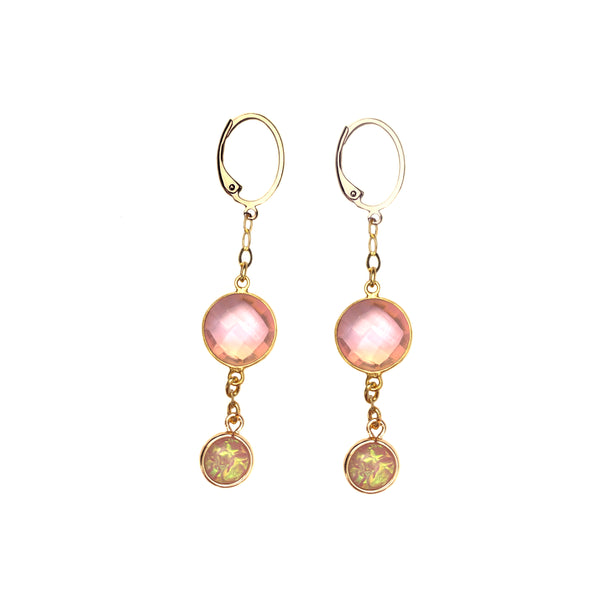 Pink Chalcedony Hopal Earrings-      MUSE COLLECTION - HotRocksJewels