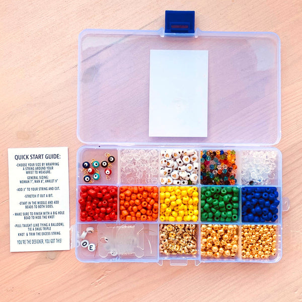Rainbow Glam DIY Bracelet Kit-      DESIGNER COLLECTION