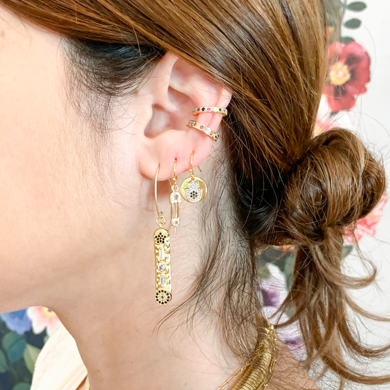 Hamsa Earrings-      GOLD COLLECTION - HotRocksJewels