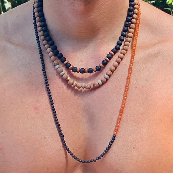 Men's Cornerstone Necklace-     SEDIMENT JASPER - HotRocksJewels