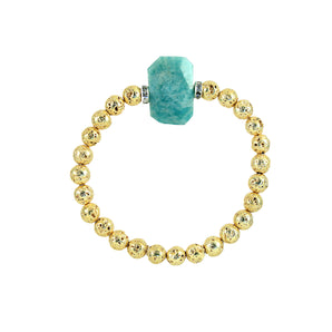 Amazonite Bracelet - LUXE LAVA COLLECTION - HotRocksJewels