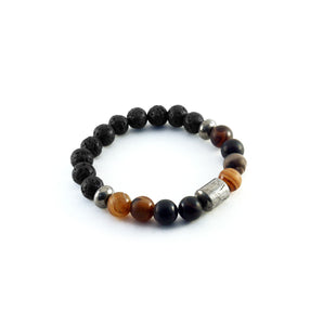 Men's Pathfinder Bracelet - BANDED AGATE - HotRocksJewels