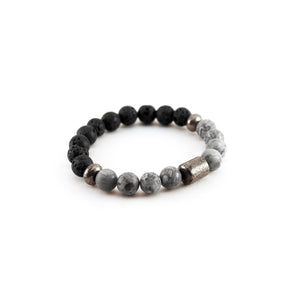 Men's Pathfinder Bracelet - GREY JASPER - HotRocksJewels