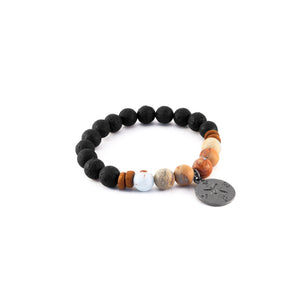 Men's Compass Bracelet - SKY JASPER - HotRocksJewels